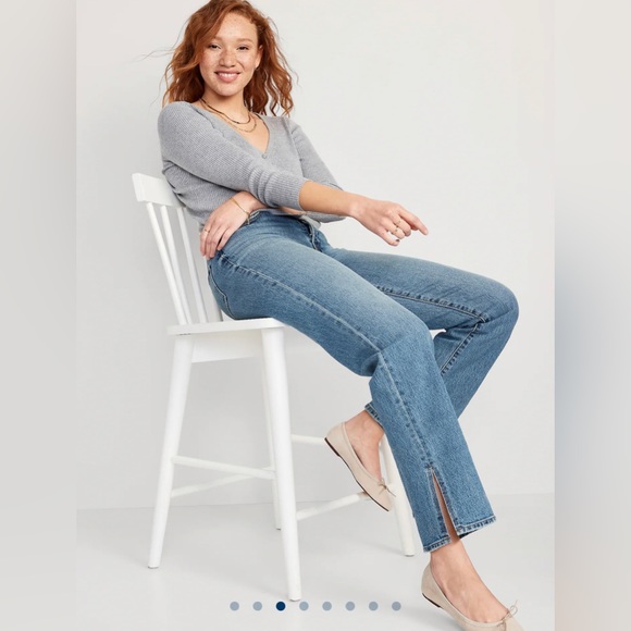 High-Waisted OG Loose Side-Slit Jeans - Picture 2 of 5